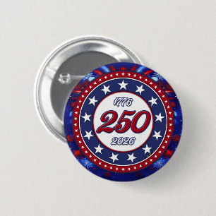Amerikas 250. Geburtstag 1776-2026 Grafikfeuerwerk Button