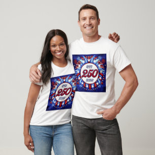 Amerikas 250. Geburtstag 1776-2026 Grafikfeuerwerk T-Shirt