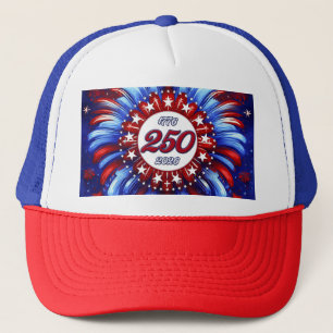 Amerikas 250. Geburtstag 1776-2026 Grafikfeuerwerk Truckerkappe
