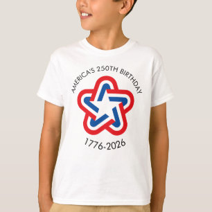 Amerikas 250. Geburtstag 1776-2026 Rot Weiß Blau T-Shirt