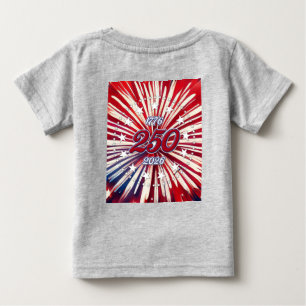 Amerikas 250. Geburtstag 1776-2026 RWB Feuerwerk Baby T-shirt