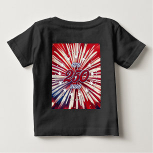 Amerikas 250. Geburtstag 1776-2026 RWB Feuerwerk Baby T-shirt