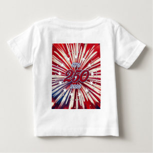 Amerikas 250. Geburtstag 1776-2026 RWB Feuerwerk Baby T-shirt