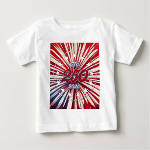Amerikas 250. Geburtstag 1776-2026 RWB Feuerwerk Baby T-shirt