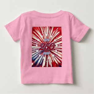 Amerikas 250. Geburtstag 1776-2026 RWB Feuerwerk Baby T-shirt