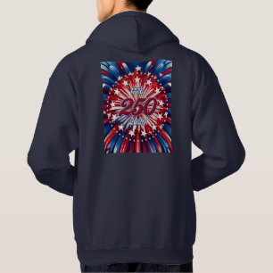 Amerikas 250. Geburtstag 1776-2026 RWB Feuerwerk Hoodie