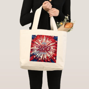Amerikas 250. Geburtstag 1776-2026 RWB Feuerwerk Jumbo Stoffbeutel