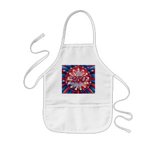 Amerikas 250. Geburtstag 1776-2026 RWB Feuerwerk Kinderschürze