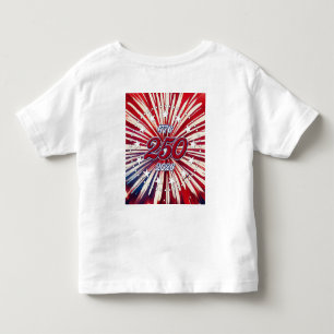 Amerikas 250. Geburtstag 1776-2026 RWB Feuerwerk Kleinkind T-shirt