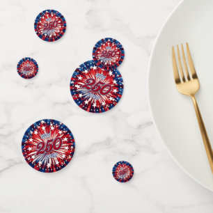 Amerikas 250. Geburtstag 1776-2026 RWB Feuerwerk Konfetti