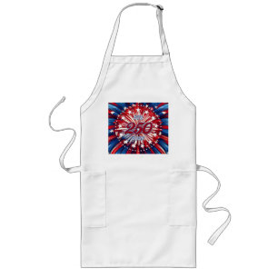 Amerikas 250. Geburtstag 1776-2026 RWB Feuerwerk Lange Schürze