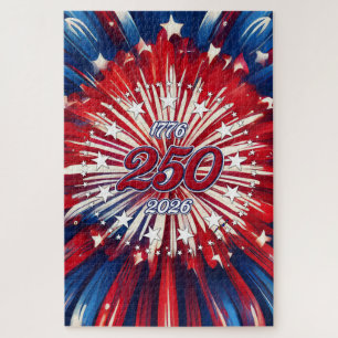 Amerikas 250. Geburtstag 1776-2026 RWB Feuerwerk Puzzle