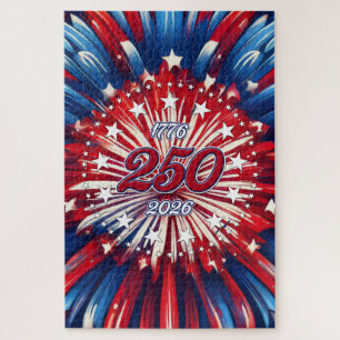 Amerikas 250. Geburtstag 1776-2026 RWB Feuerwerk Puzzle