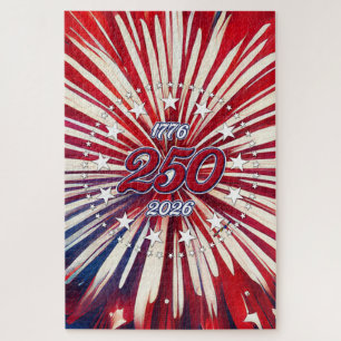 Amerikas 250. Geburtstag 1776-2026 RWB Feuerwerk Puzzle