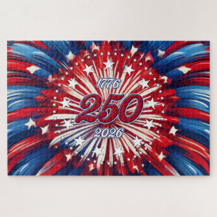 Amerikas 250. Geburtstag 1776-2026 RWB Feuerwerk Puzzle