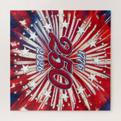 Amerikas 250. Geburtstag 1776-2026 RWB Feuerwerk Puzzle (Horizontal)