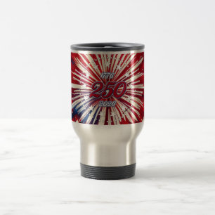 Amerikas 250. Geburtstag 1776-2026 RWB Feuerwerk Reisebecher