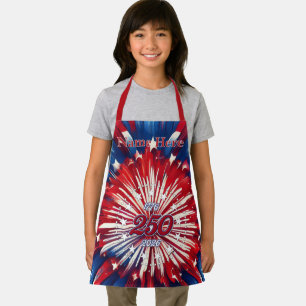 Amerikas 250. Geburtstag 1776-2026 RWB Feuerwerk Schürze