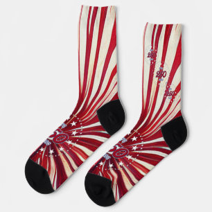 Amerikas 250. Geburtstag 1776-2026 RWB Feuerwerk Socken