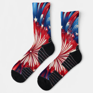 Amerikas 250. Geburtstag 1776-2026 RWB Feuerwerk Socken