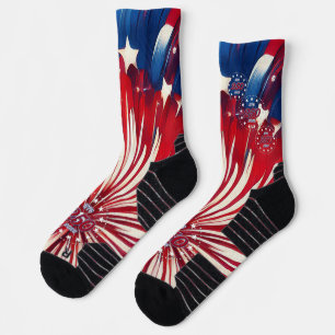 Amerikas 250. Geburtstag 1776-2026 RWB Feuerwerk Socken
