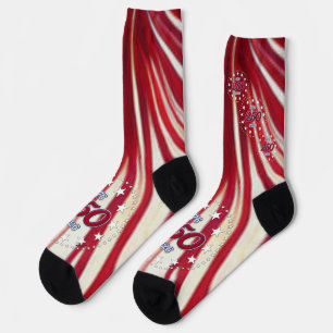 Amerikas 250. Geburtstag 1776-2026 RWB Feuerwerk Socken