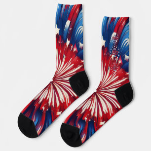 Amerikas 250. Geburtstag 1776-2026 RWB Feuerwerk Socken