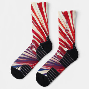 Amerikas 250. Geburtstag 1776-2026 RWB Feuerwerk Socken