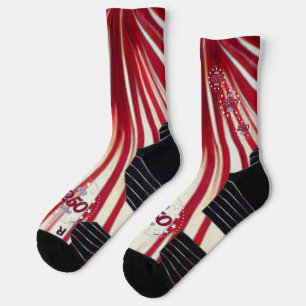 Amerikas 250. Geburtstag 1776-2026 RWB Feuerwerk Socken