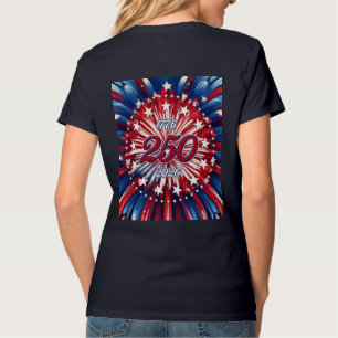Amerikas 250. Geburtstag 1776-2026 RWB Feuerwerk  T-Shirt