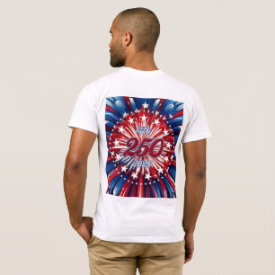 Amerikas 250. Geburtstag 1776-2026 RWB Feuerwerk T-Shirt
