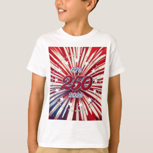 Amerikas 250. Geburtstag 1776-2026 RWB Feuerwerk  T-Shirt