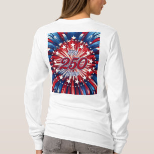 Amerikas 250. Geburtstag 1776-2026 RWB Feuerwerk T-Shirt