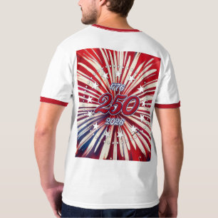 Amerikas 250. Geburtstag 1776-2026 RWB Feuerwerk T-Shirt