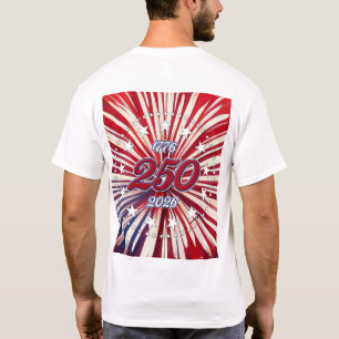Amerikas 250. Geburtstag 1776-2026 RWB Feuerwerk T-Shirt