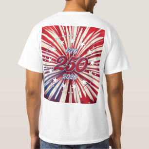 Amerikas 250. Geburtstag 1776-2026 RWB Feuerwerk  T-Shirt