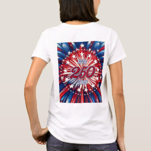 Amerikas 250. Geburtstag 1776-2026 RWB Feuerwerk T T-Shirt