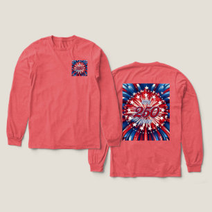 Amerikas 250. Geburtstag 1776-2026 RWB Feuerwerk Tri-Blend Shirt