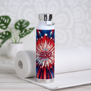 Amerikas 250. Geburtstag 1776-2026 RWB Feuerwerk Trinkflasche
