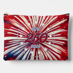Amerikas 250. Geburtstag 1776-2026 RWB Feuerwerk Zubehörtasche
