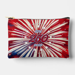 Amerikas 250. Geburtstag 1776-2026 RWB Feuerwerk Zubehörtasche