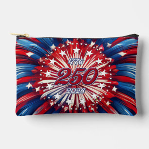 Amerikas 250. Geburtstag 1776-2026 RWB Feuerwerk Zubehörtasche