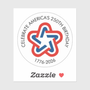 Amerikas 250. Geburtstag - 1776-2026 Vintage Stern Aufkleber