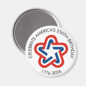 Amerikas 250. Geburtstag - 1776-2026 Vintager Star Magnet (Vorderseite/Rückseite)
