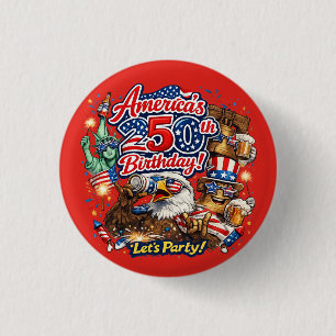 Amerikas 250. Geburtstag 4. Juli-Feier Button