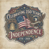 Amerikas 250. Geburtstag Aufkleber (Vorderseite)
