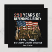 Amerikas 250. Geburtstag der Militärparade der US- Einladung (Vorne/Hinten)