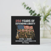 Amerikas 250. Geburtstag der Militärparade der US- Einladung (Stehend Vorderseite)