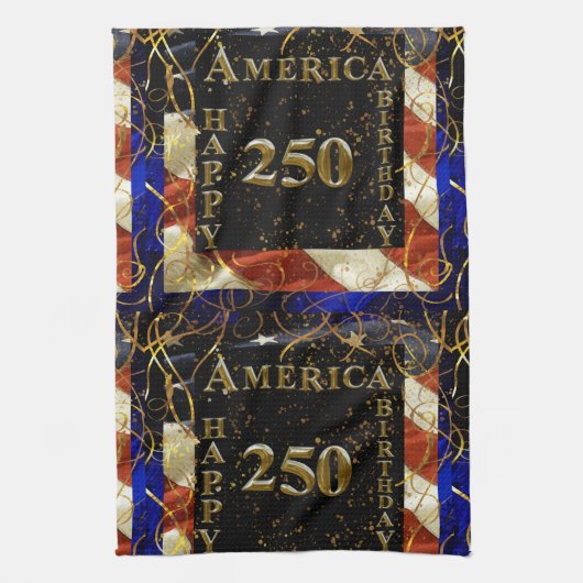 Amerikas 250. Geburtstag! Geschirrtuch (Vertikal)
