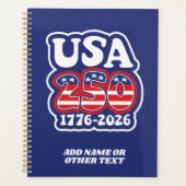 Amerikas 250. Geburtstag - Groovy USA 2026 Planer (Vorderseite)